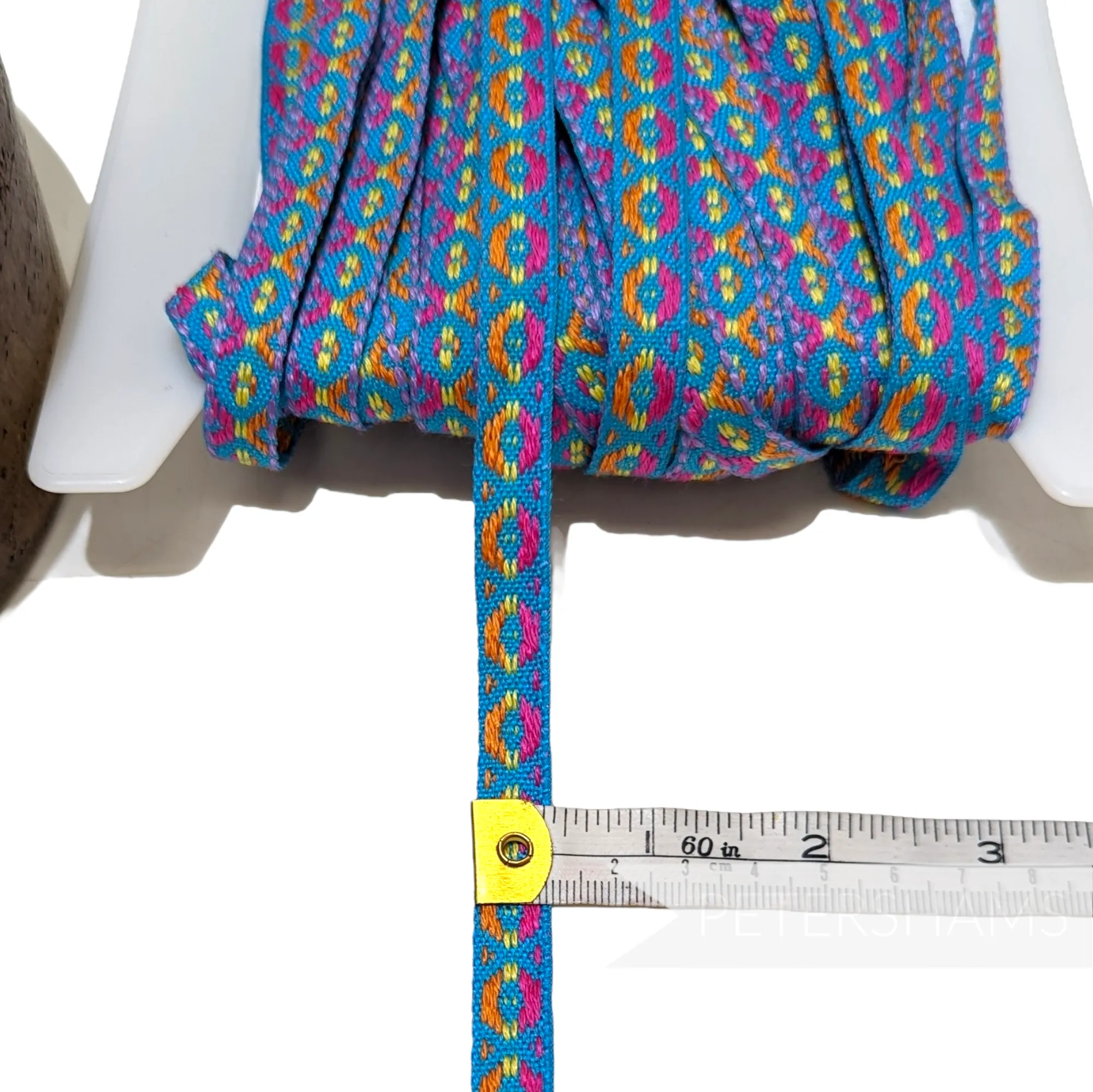 11mm Multicoloured 'XOXO' Embroidered Trim - 1m