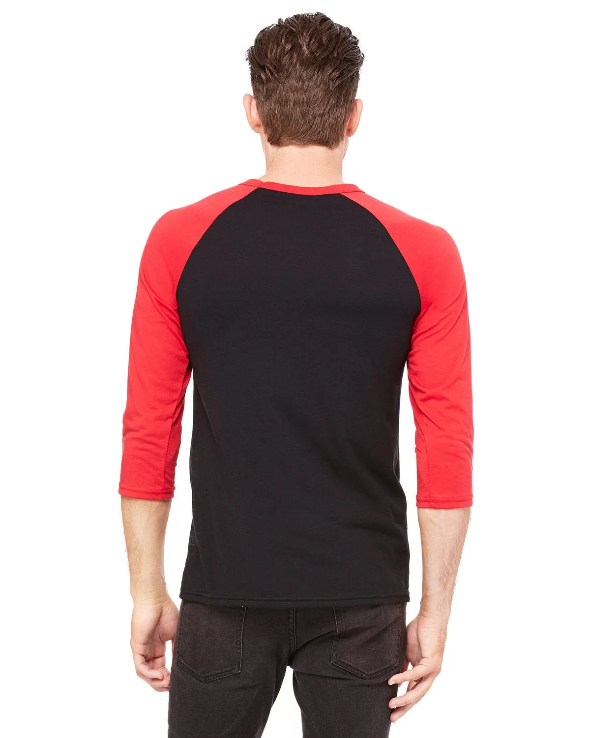 3200-Bella   Canvas-BLACK/ RED