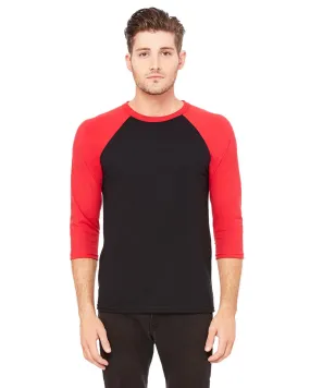 3200-Bella   Canvas-BLACK/ RED