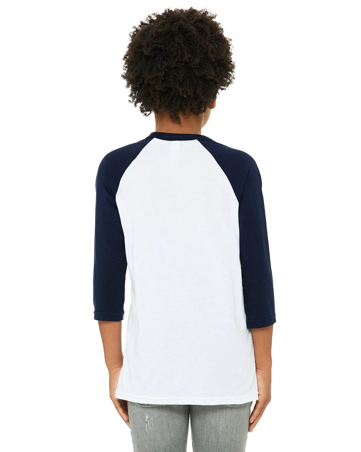 3200Y-Bella   Canvas-WHITE/ NAVY