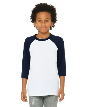 3200Y-Bella   Canvas-WHITE/ NAVY
