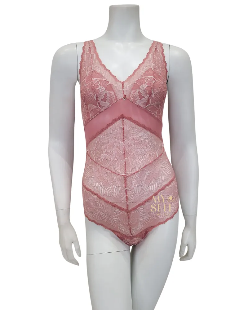 9479 Rose Clay/Blush Blushing Tanga Bodysuit