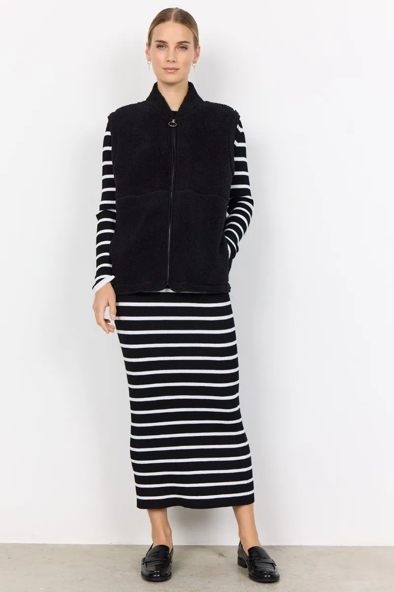Ada Waistcoat | Sort | Teddy vest fra French Laundry