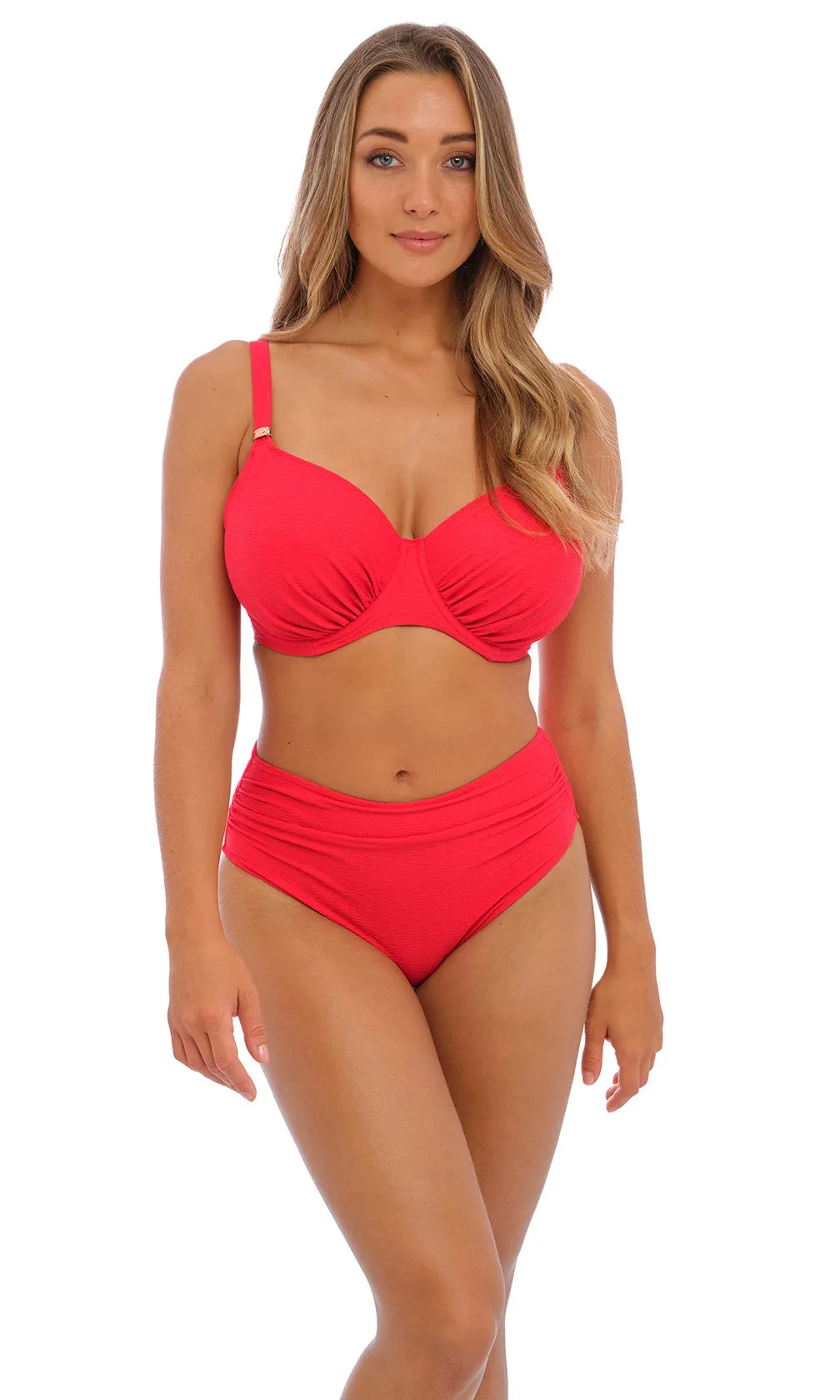 Almeria Watermelon UW Gathered Full Cup Bikini Top