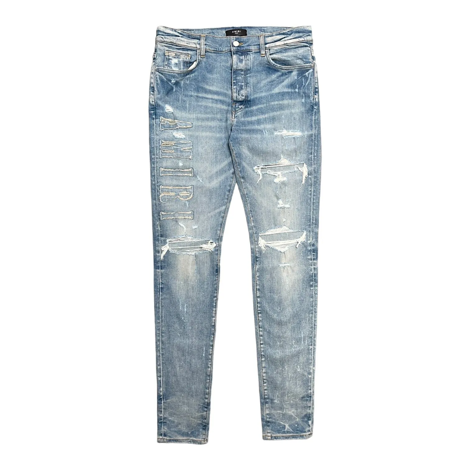 Amiri Denim Logo Applique Jeans Clay Indigo Pre-Owned