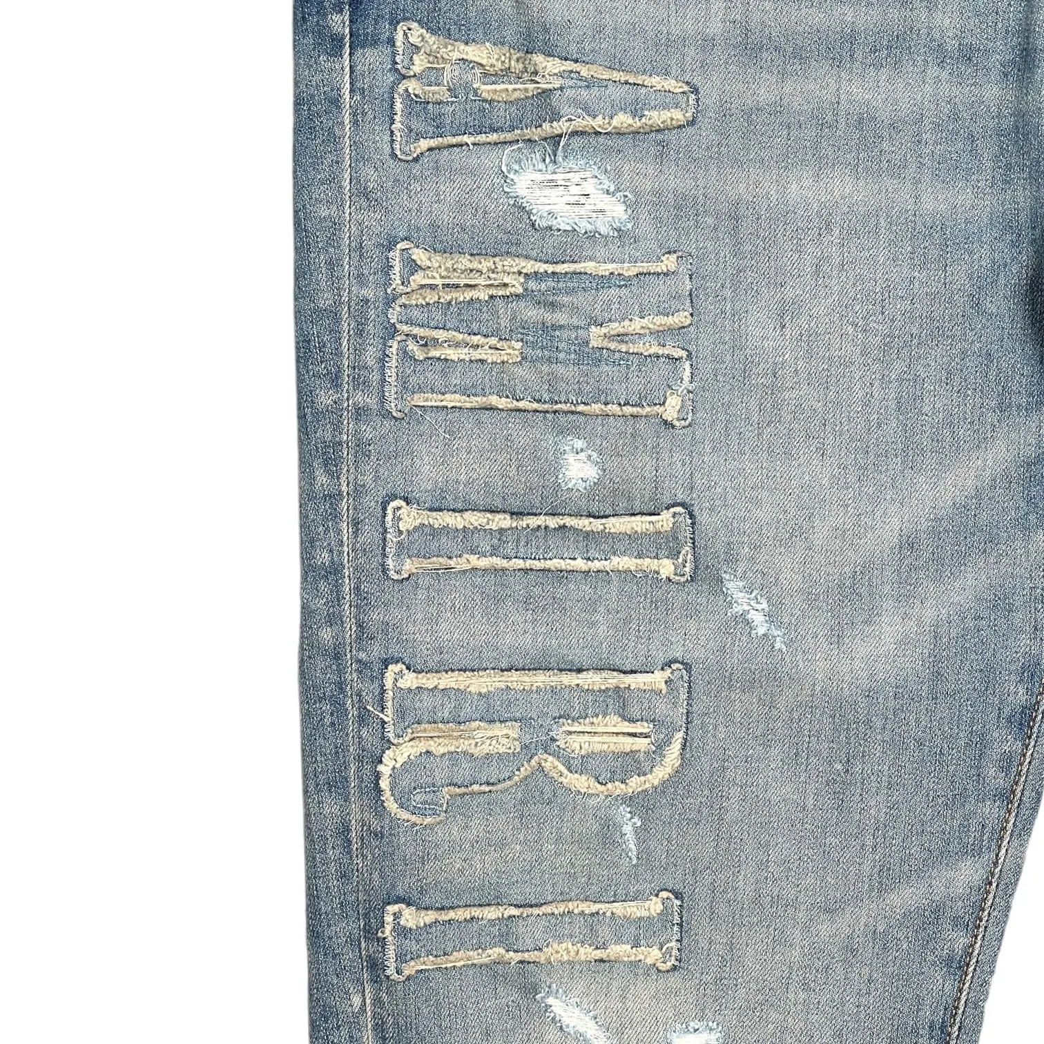 Amiri Denim Logo Applique Jeans Clay Indigo Pre-Owned