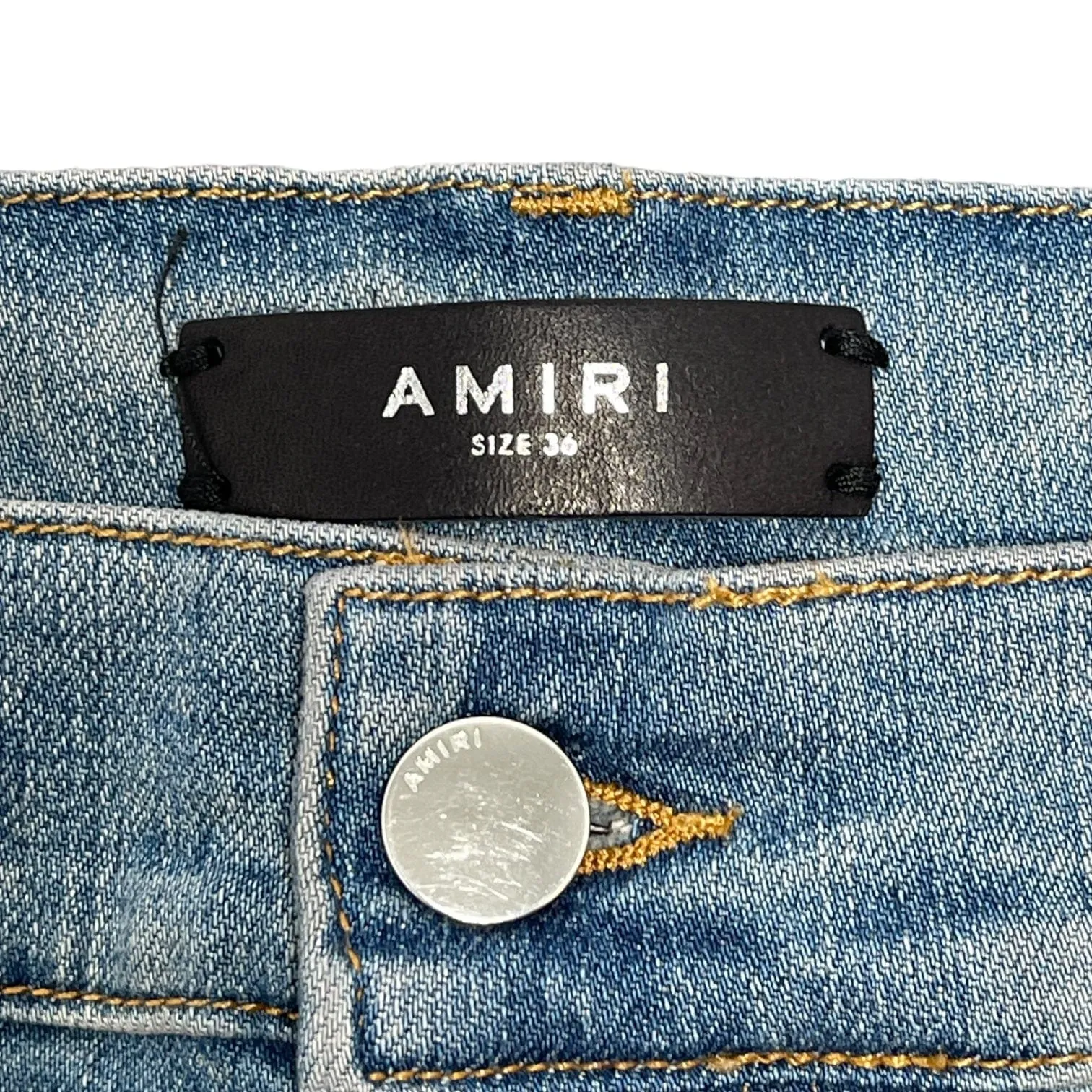 Amiri Denim Logo Applique Jeans Clay Indigo Pre-Owned