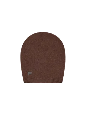 Archive Recycled Cashmere Beanie—chestnut brown