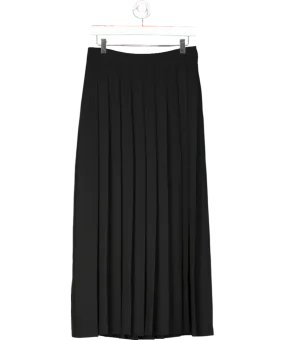 Arket Black Pleated Midi Skirt UK 8