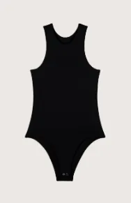 BA&SH Forever Bodysuit in Noir