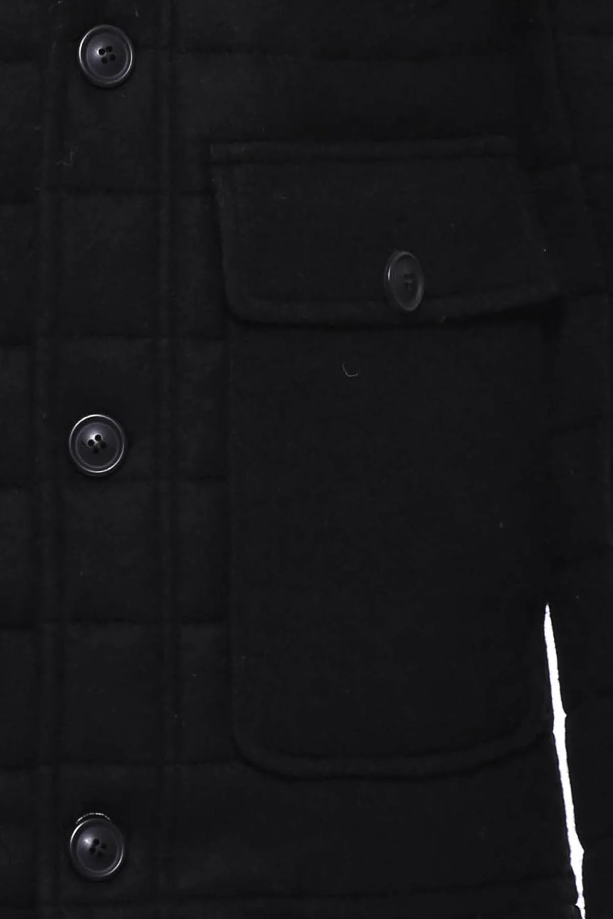 Bag Pocket Felt Hooded 4 Pocket Black Coat-Wessi