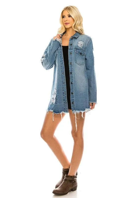 BANDANA DENIM JEAN JACKET
