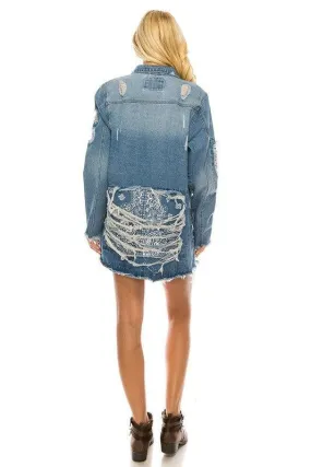 BANDANA DENIM JEAN JACKET