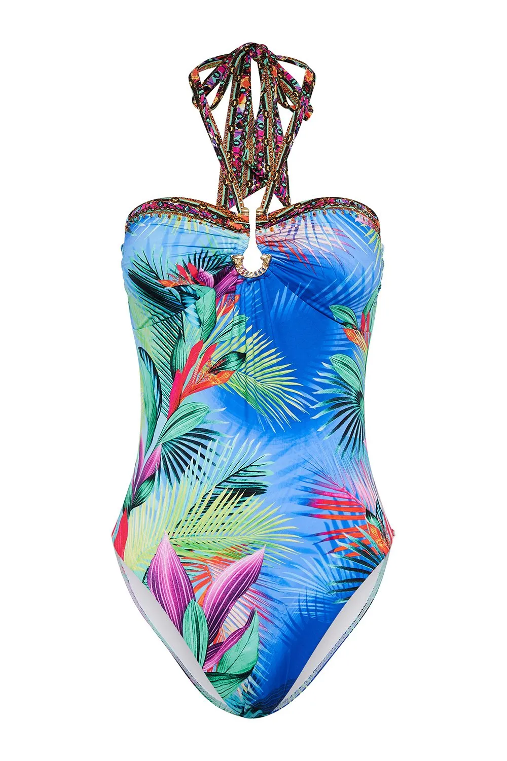 BANDEAU ONE PIECE WITH RING TRIM WHATS YOUR VICE