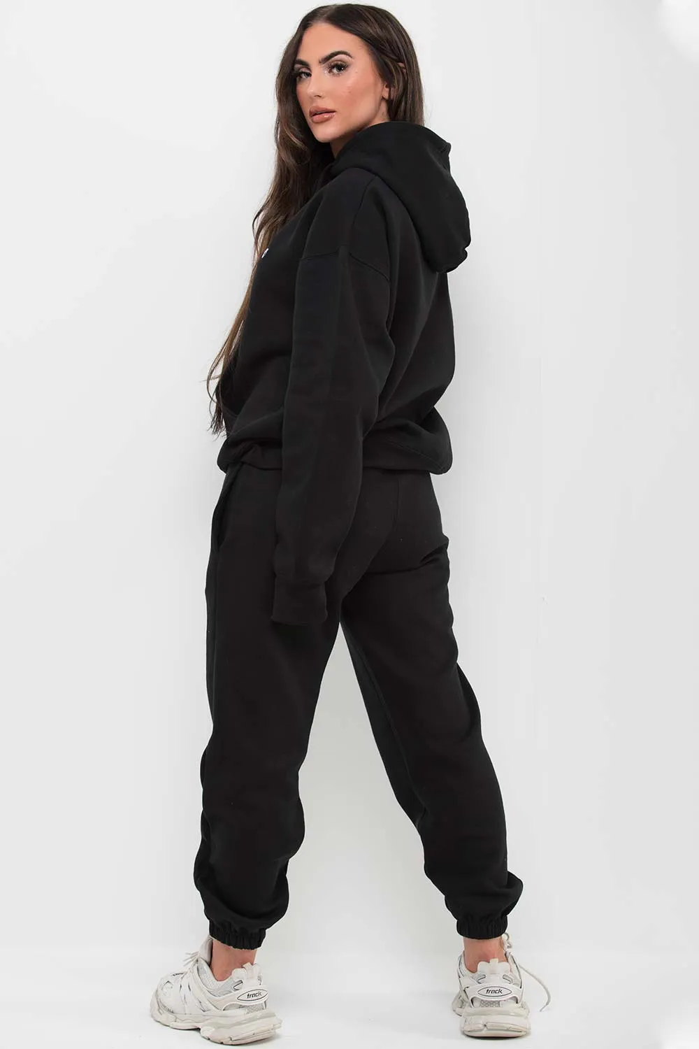 Black Hoodie and Joggers Loungewear Set Limited Edition Slogan