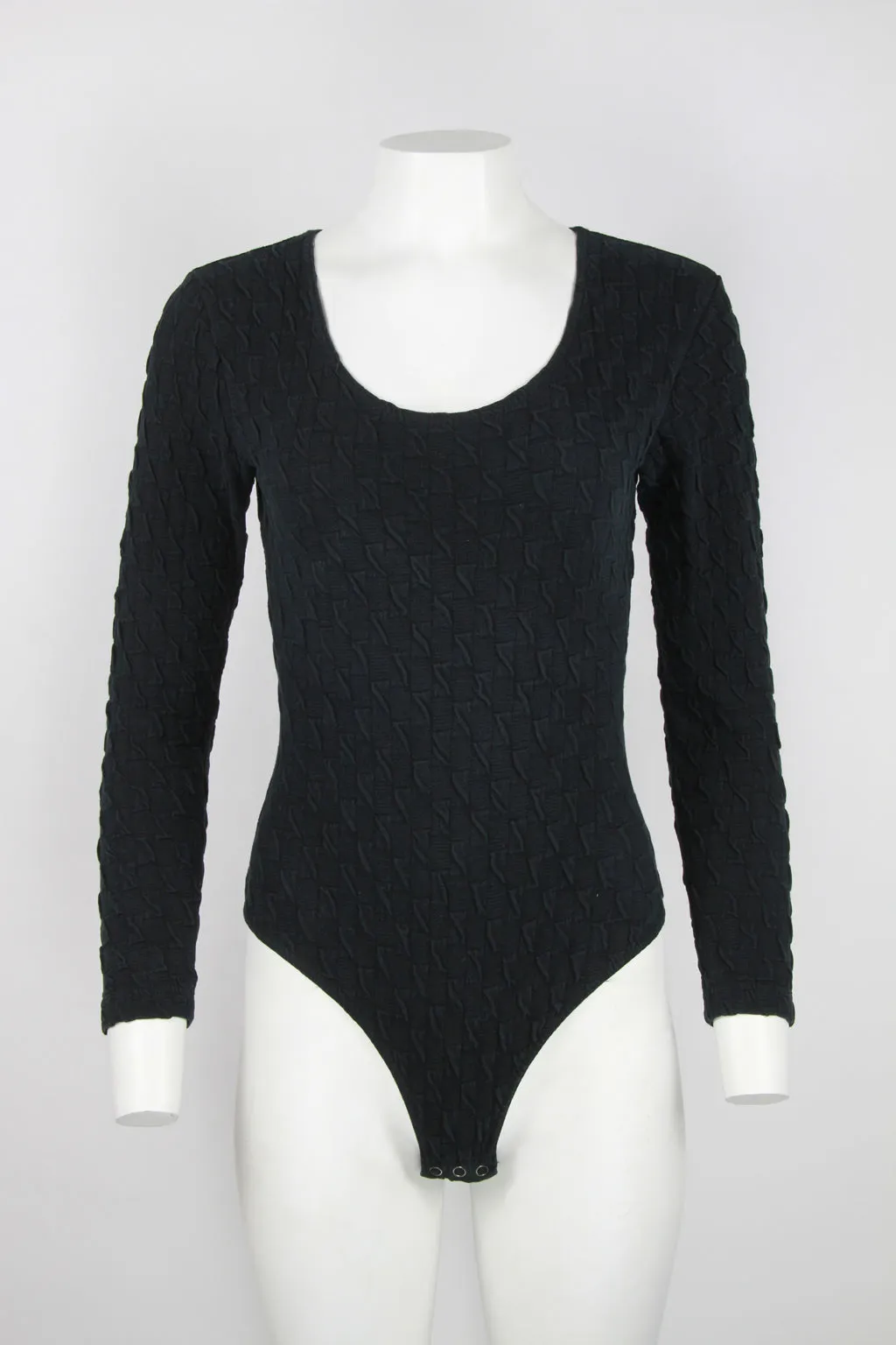 Black textured bodysuit - S/M