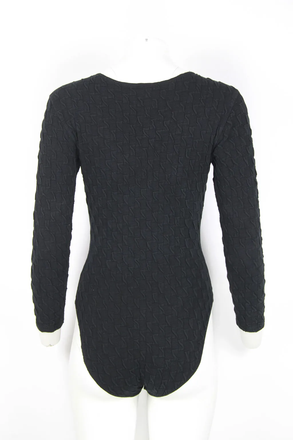 Black textured bodysuit - S/M