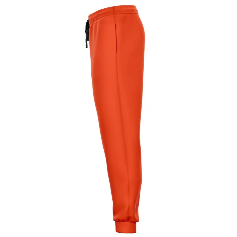 Bright Red Orange Joggers | Unisex | with PLUS sizes | Bright Pure Red Orange | C0M88Y100K0