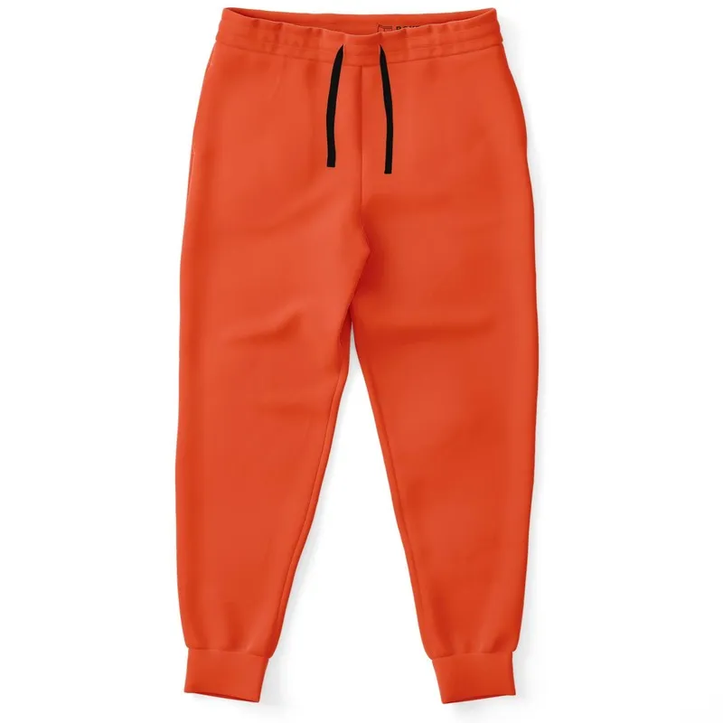 Bright Red Orange Joggers | Unisex | with PLUS sizes | Bright Pure Red Orange | C0M88Y100K0