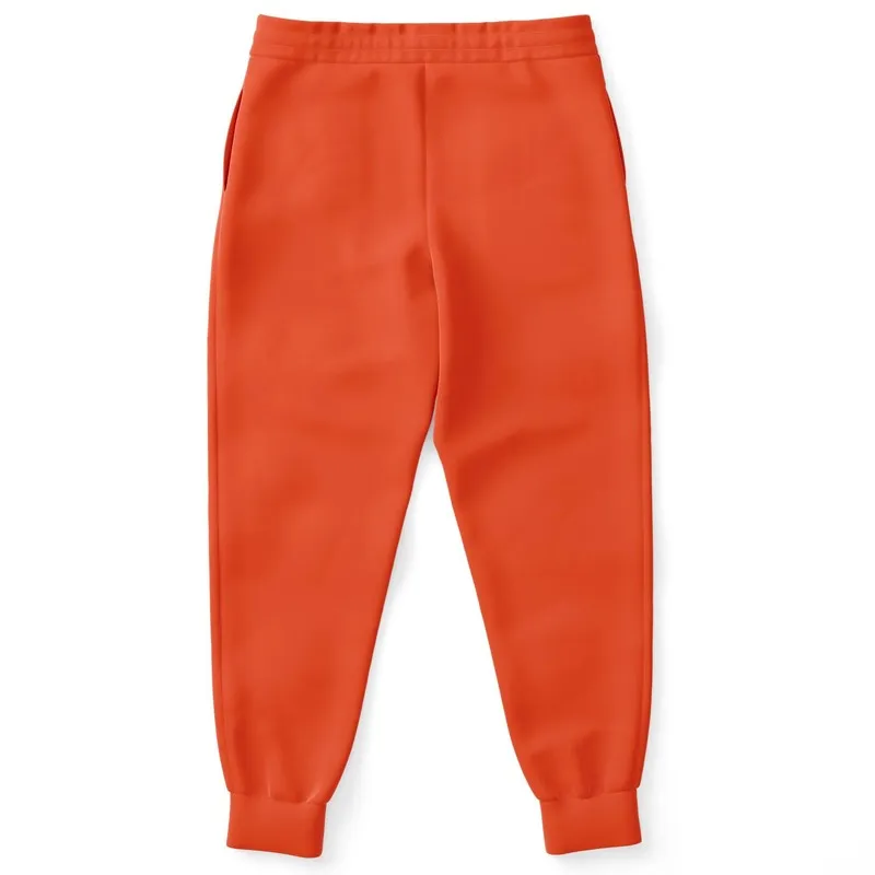 Bright Red Orange Joggers | Unisex | with PLUS sizes | Bright Pure Red Orange | C0M88Y100K0
