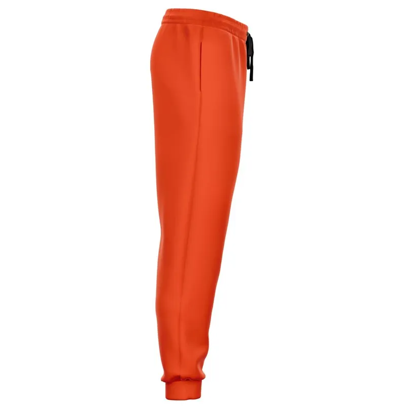 Bright Red Orange Joggers | Unisex | with PLUS sizes | Bright Pure Red Orange | C0M88Y100K0