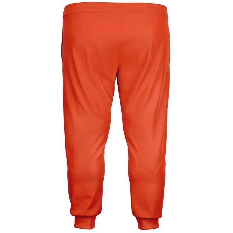 Bright Red Orange Joggers | Unisex | with PLUS sizes | Bright Pure Red Orange | C0M88Y100K0
