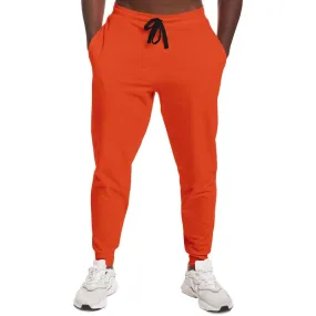 Bright Red Orange Joggers | Unisex | with PLUS sizes | Bright Pure Red Orange | C0M88Y100K0