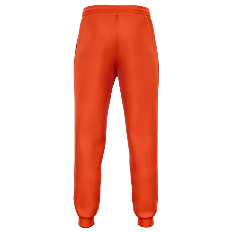 Bright Red Orange Joggers | Unisex | with PLUS sizes | Bright Pure Red Orange | C0M88Y100K0