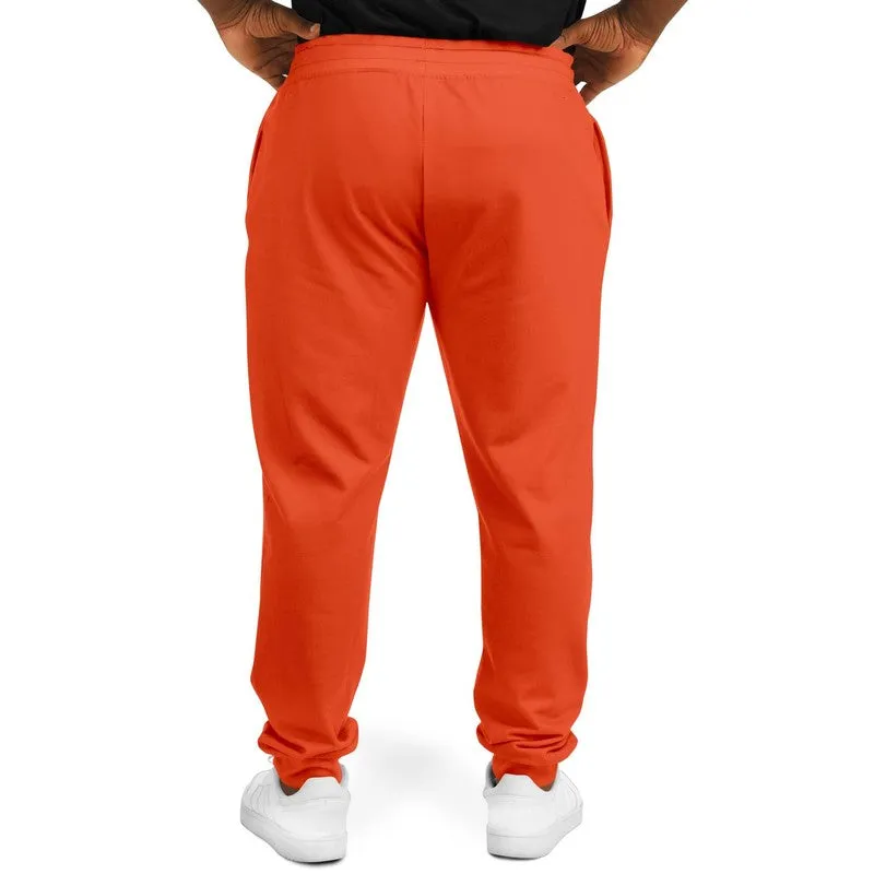 Bright Red Orange Joggers | Unisex | with PLUS sizes | Bright Pure Red Orange | C0M88Y100K0