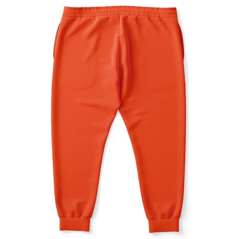 Bright Red Orange Joggers | Unisex | with PLUS sizes | Bright Pure Red Orange | C0M88Y100K0