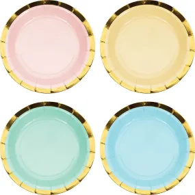 Bulk Pastel Celebrations Assorted Paper Dessert Plates (96 per Case)