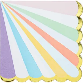 Bulk Pastel Celebrations Scalloped Luncheon Napkins (192 per Case)