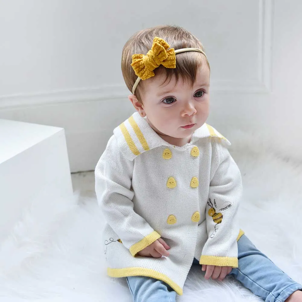 Bumble Bee Knitted Pram Coat