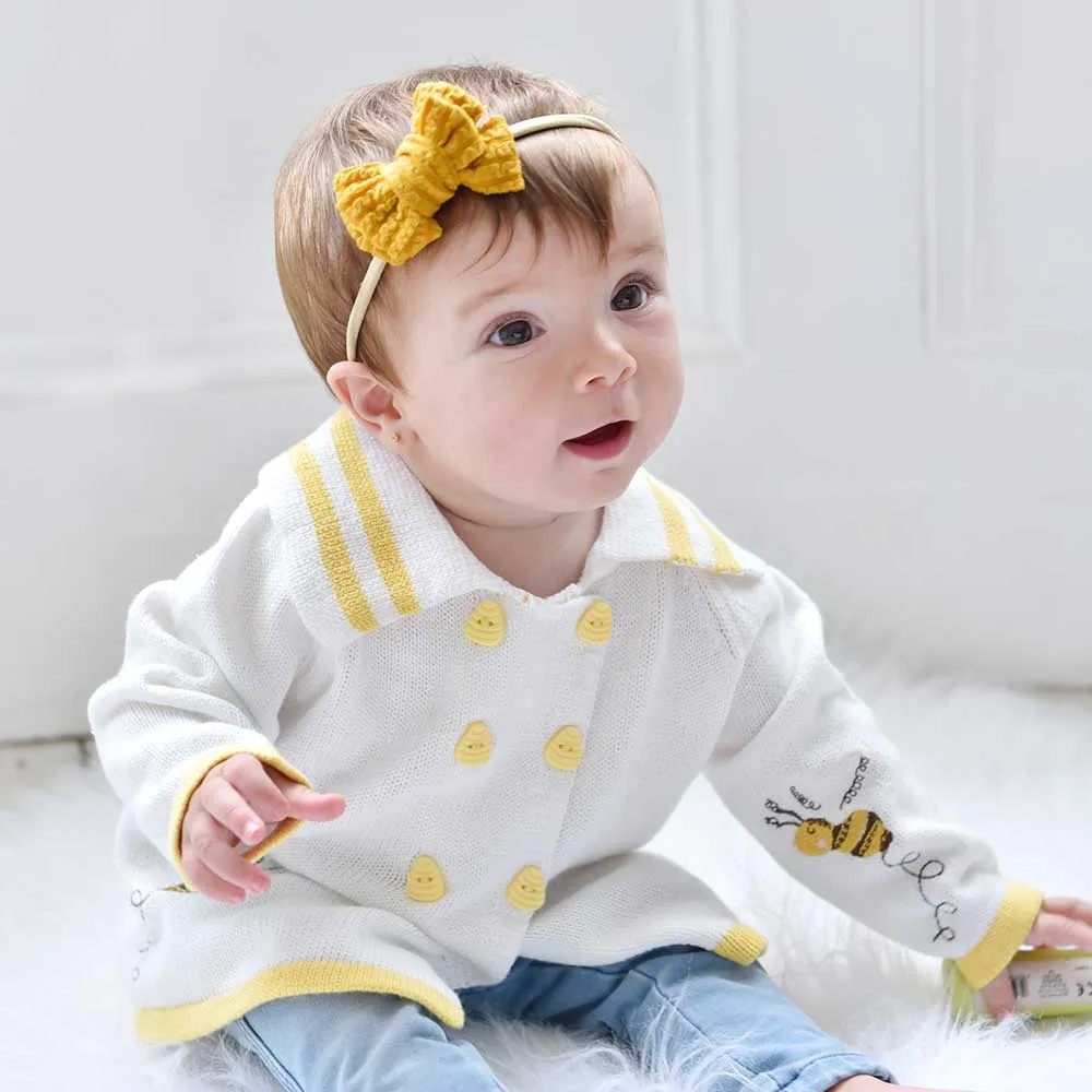 Bumble Bee Knitted Pram Coat