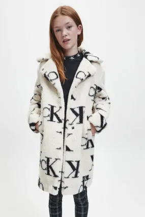 Calvin Klein CK AOP TEDDY COAT