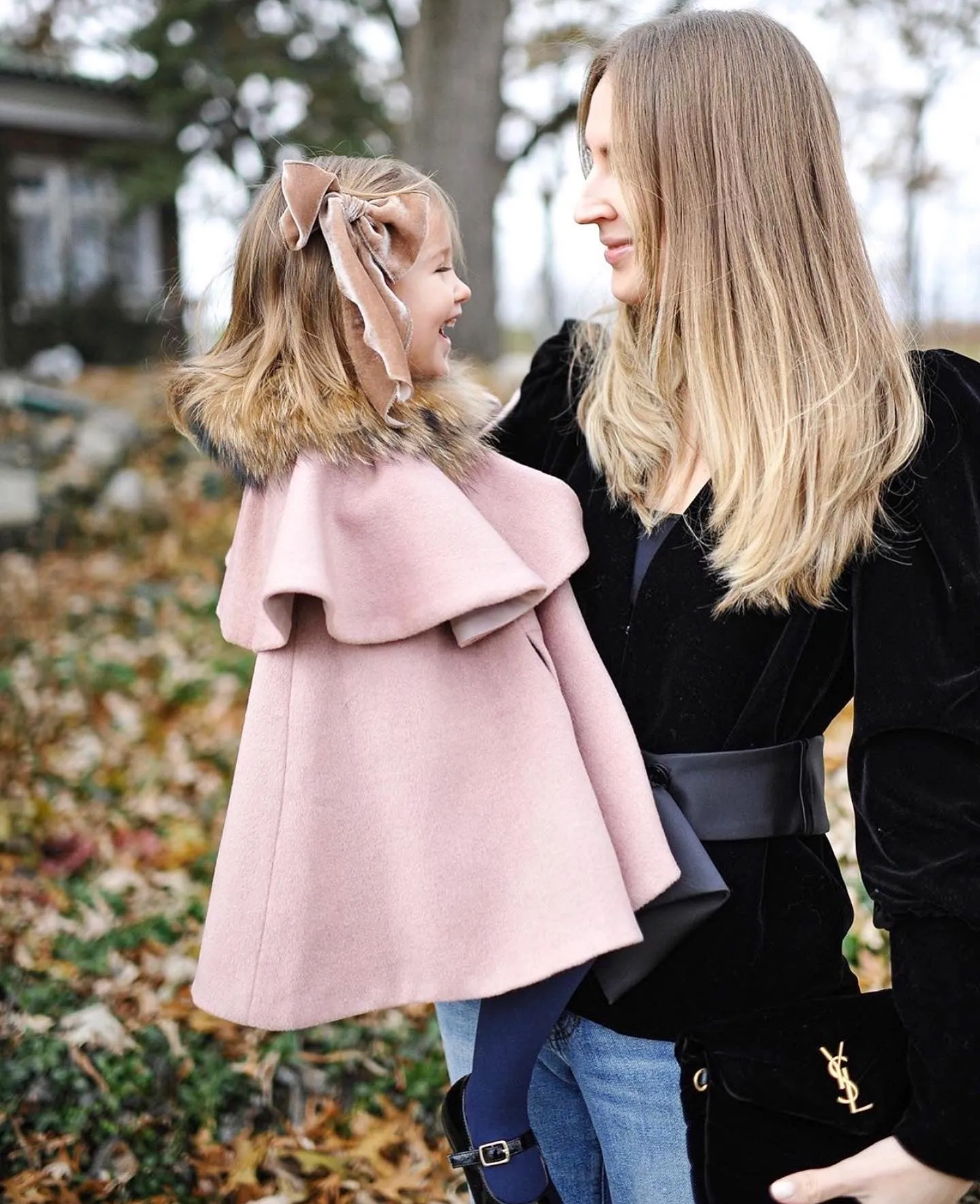 CAPPUCCINO MI LOVES SIGNATURE LUXURIOUS CASHMERE CAPE WITH RACOON FUR TRIM!!
