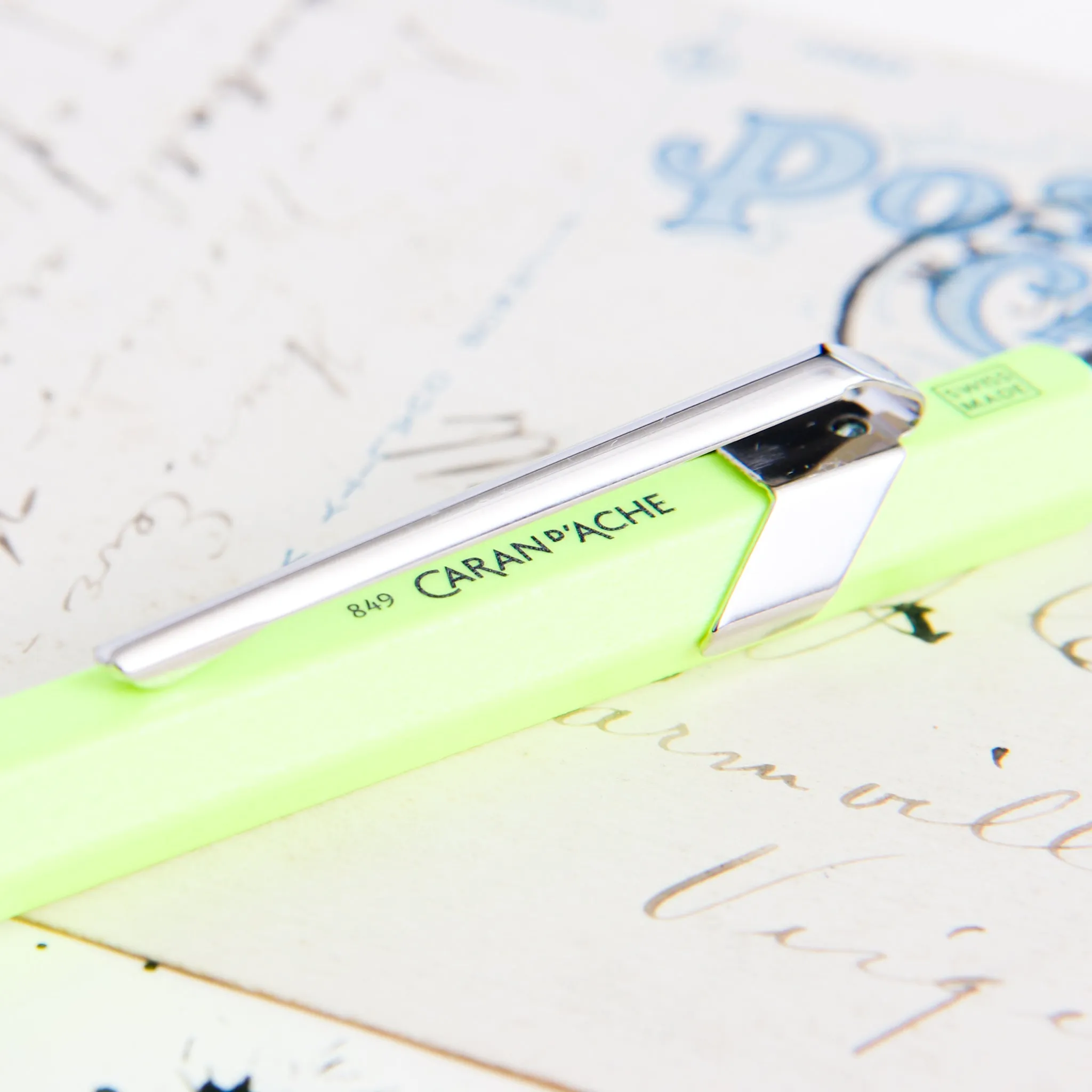 Caran d'Ache 849 Neon Yellow Ballpoint Pen