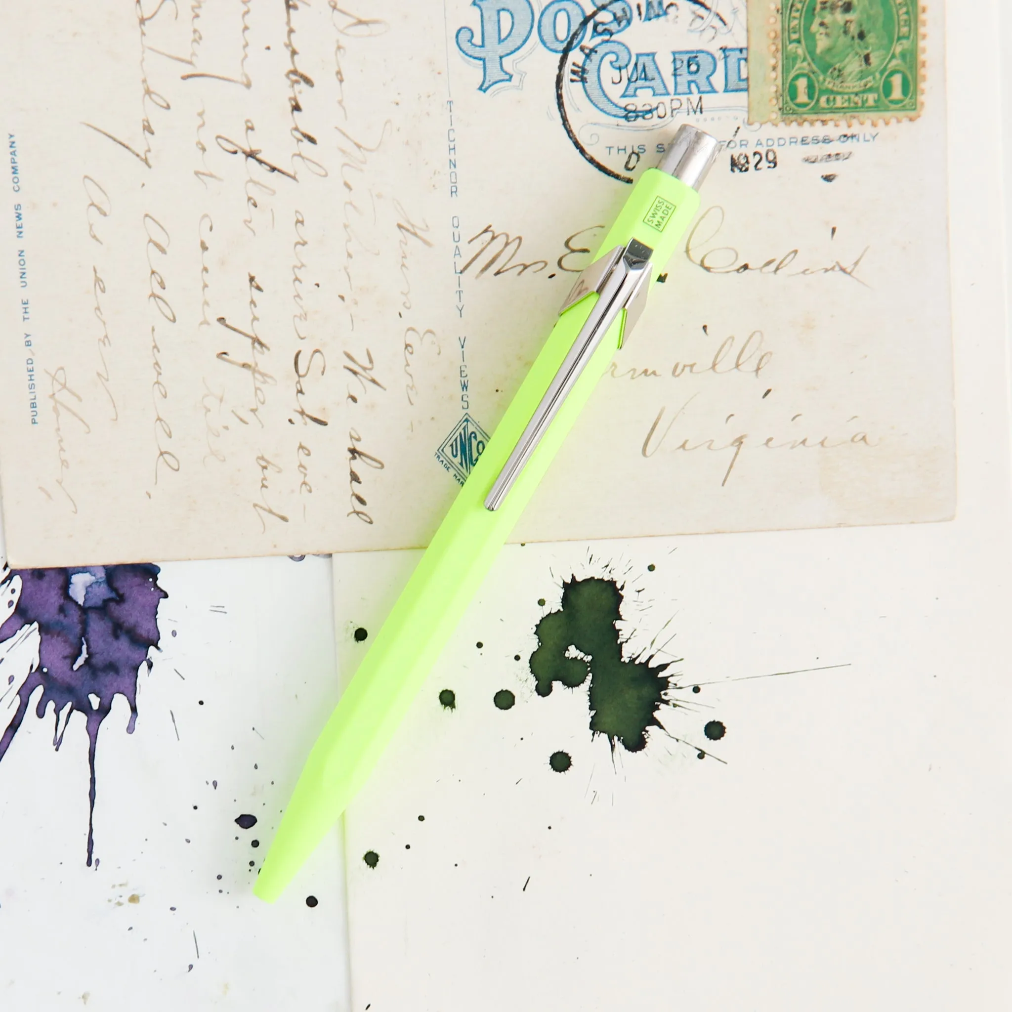 Caran d'Ache 849 Neon Yellow Ballpoint Pen