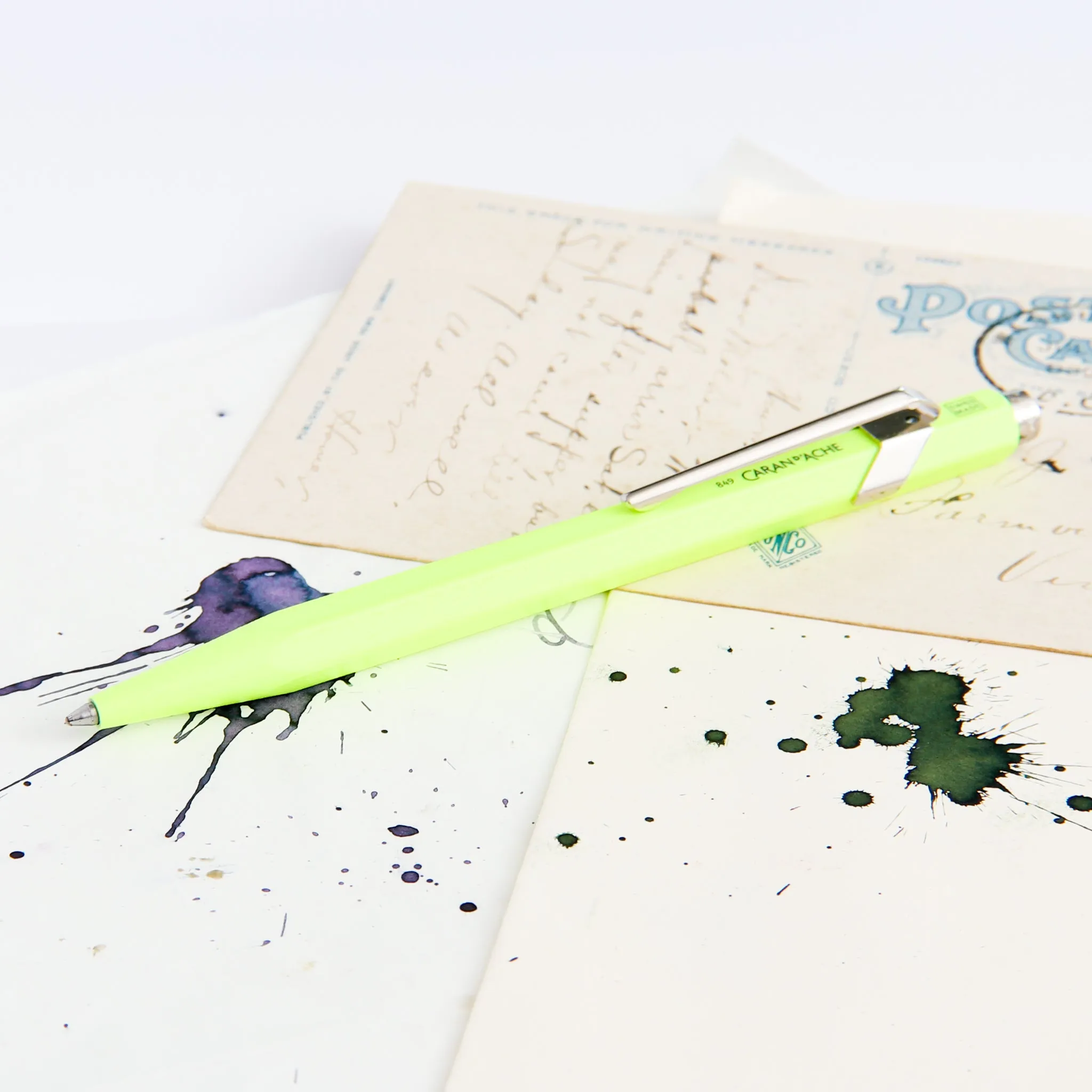Caran d'Ache 849 Neon Yellow Ballpoint Pen