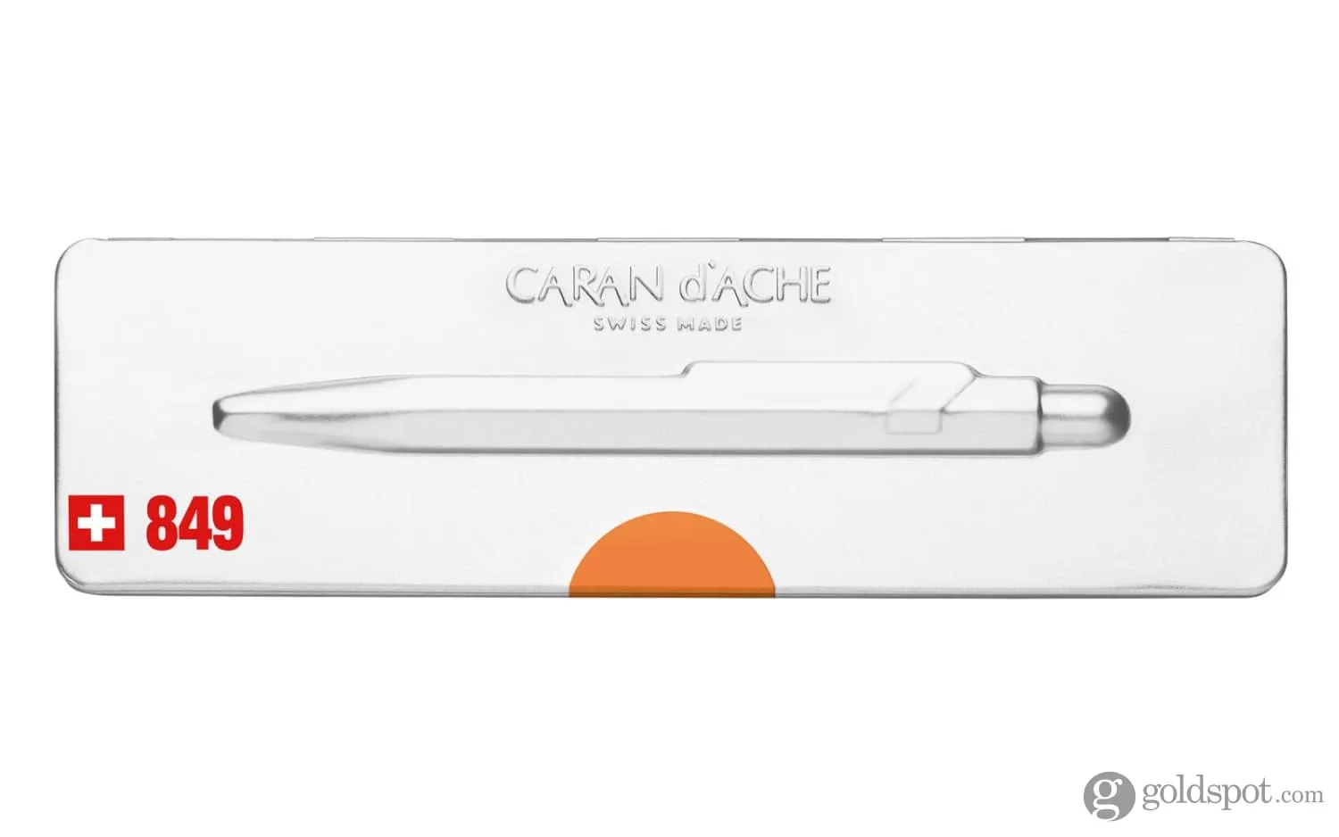 Caran d'Ache 849 Popline Ballpoint Pen in Fluorescent Orange