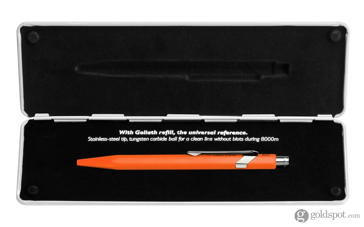 Caran d'Ache 849 Popline Ballpoint Pen in Fluorescent Orange