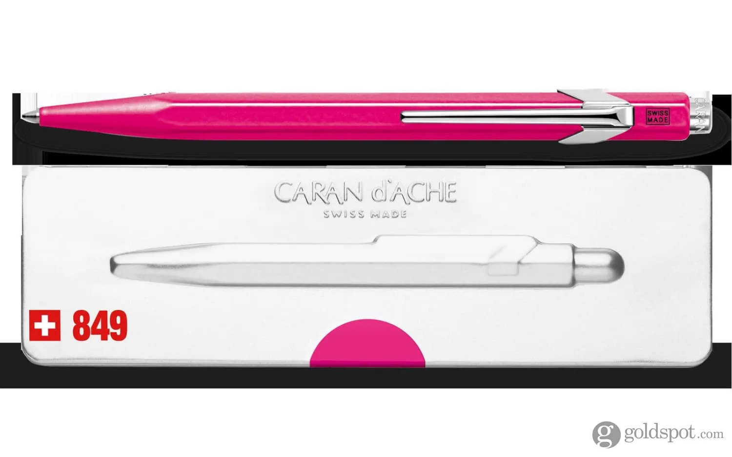 Caran d'Ache 849 Popline Ballpoint Pen in Fluorescent Pink