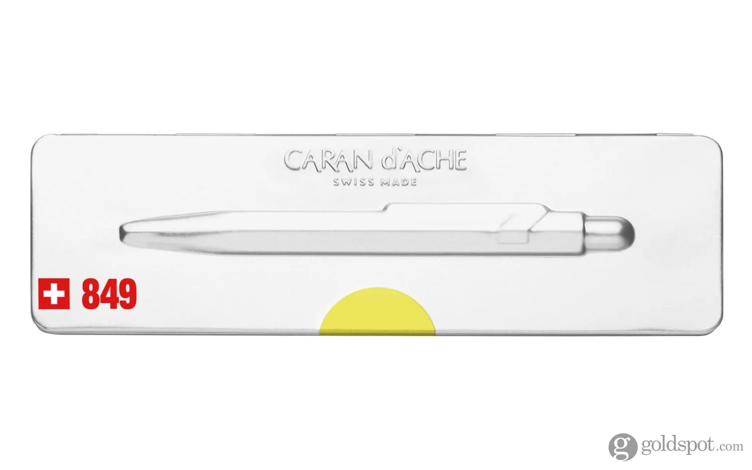 Caran d'Ache 849 Popline Ballpoint Pen in Fluorescent Yellow