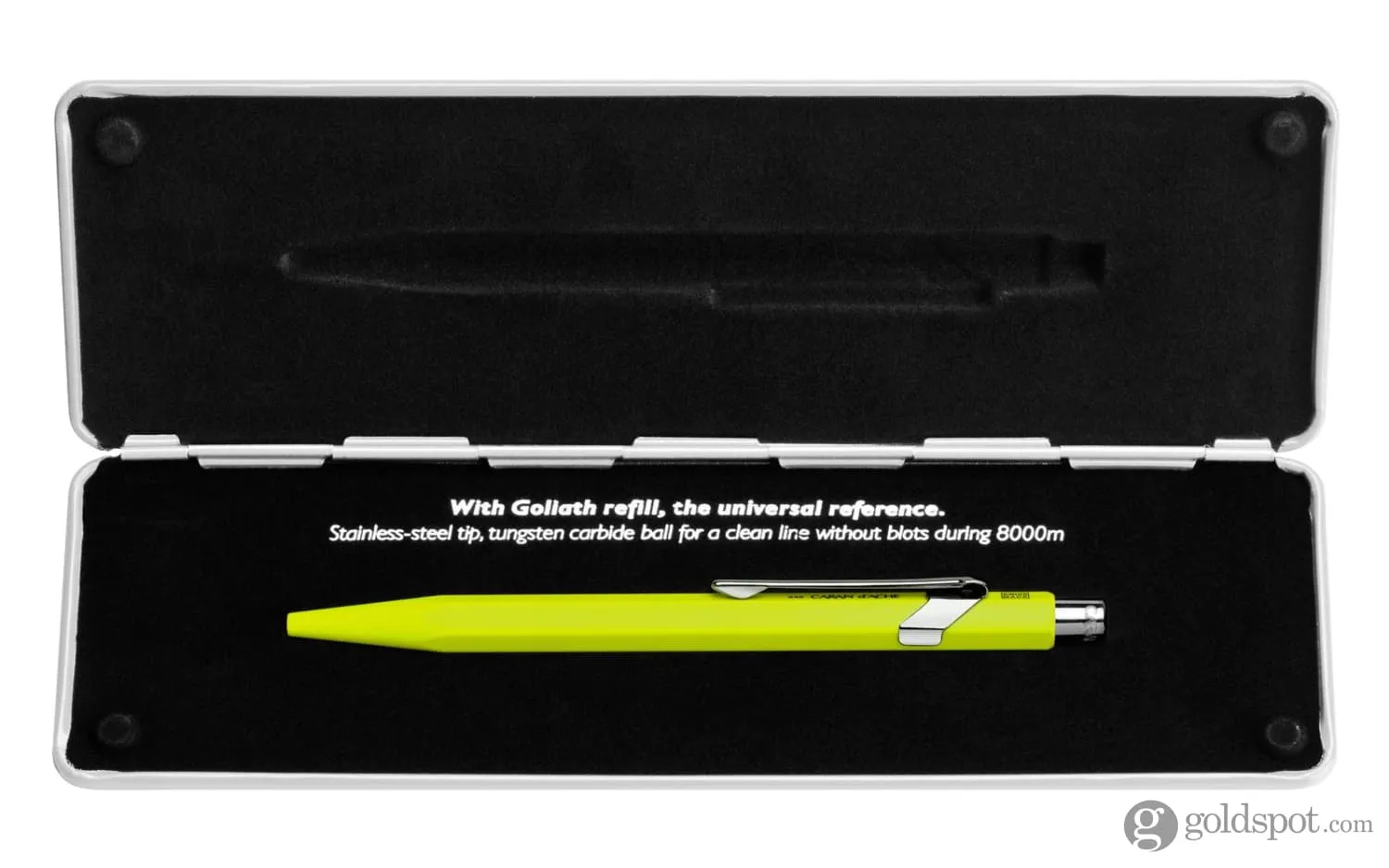 Caran d'Ache 849 Popline Ballpoint Pen in Fluorescent Yellow