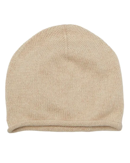 Cashmere Plain Knit Beanie