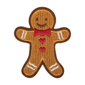 Christmas Motifs - Iron -On & Sew-On Patch GINGERBREAD MAN