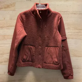 Coat Faux Fur & Sherpa By Flx In Red, Size: S