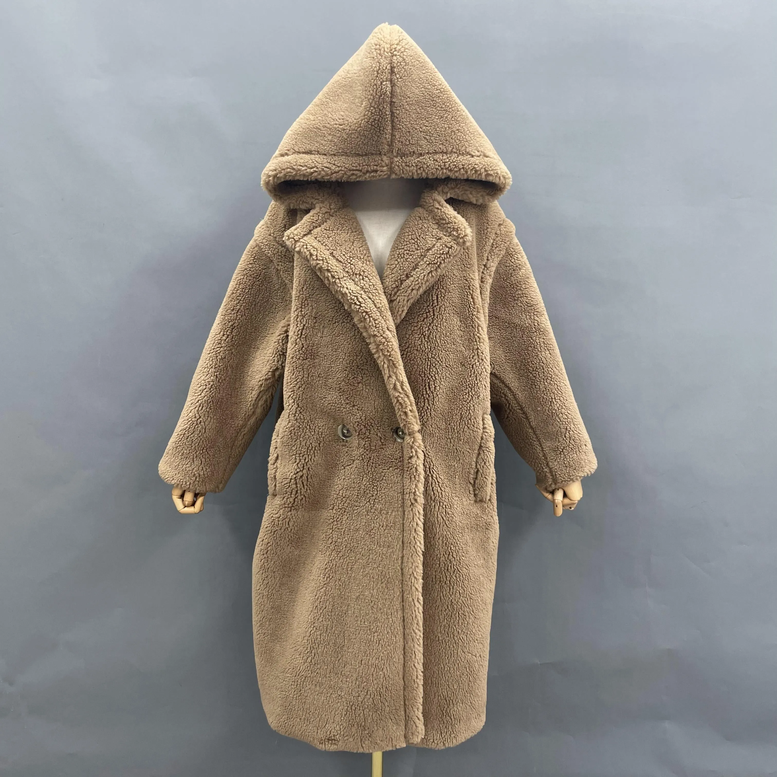 Coat Winter Sheep Shearling Jacket Genuine Warm Lady Coat  Women Teddy Coat