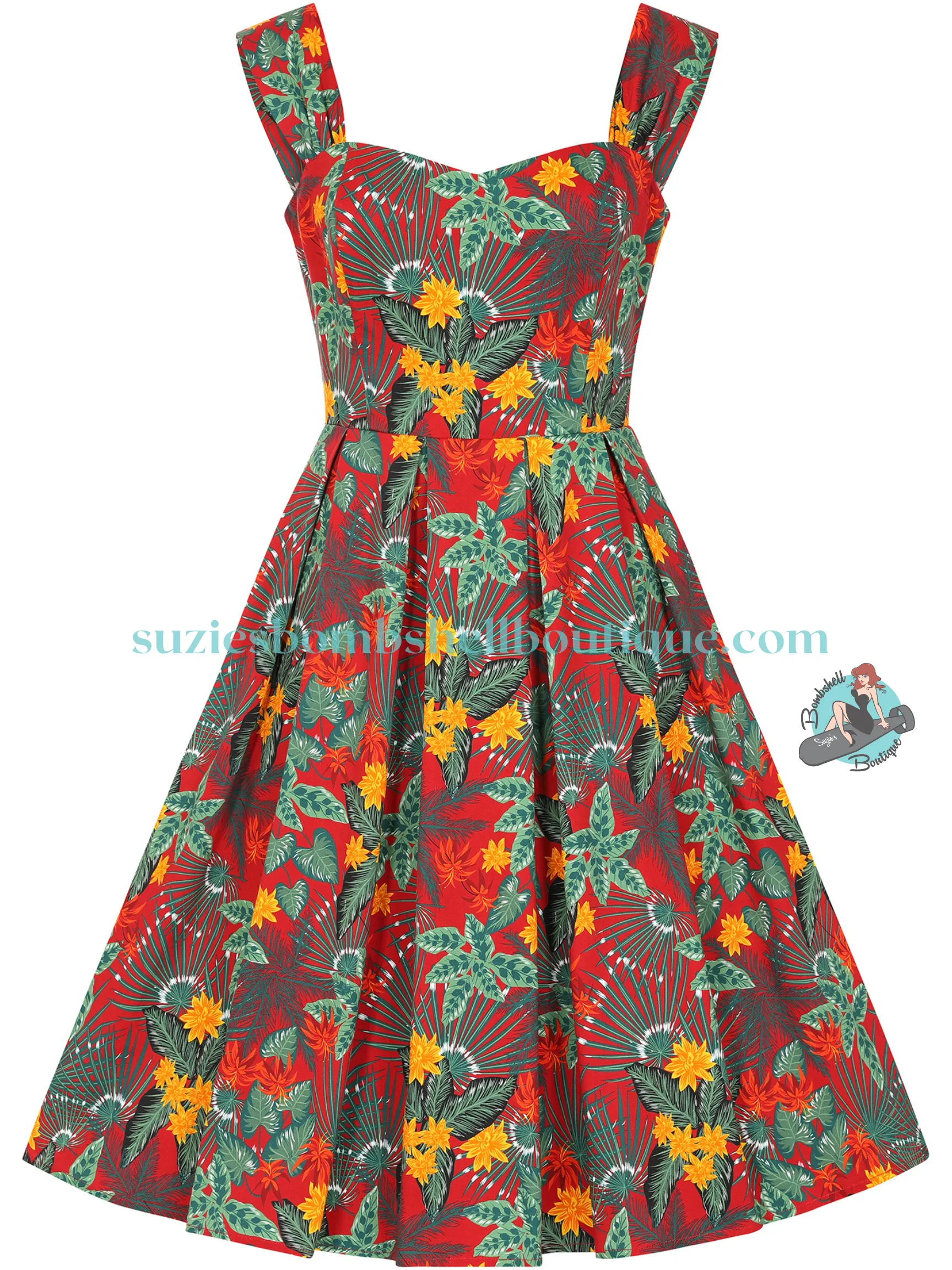 Collectif Jill Jungle Floral Swing Dress