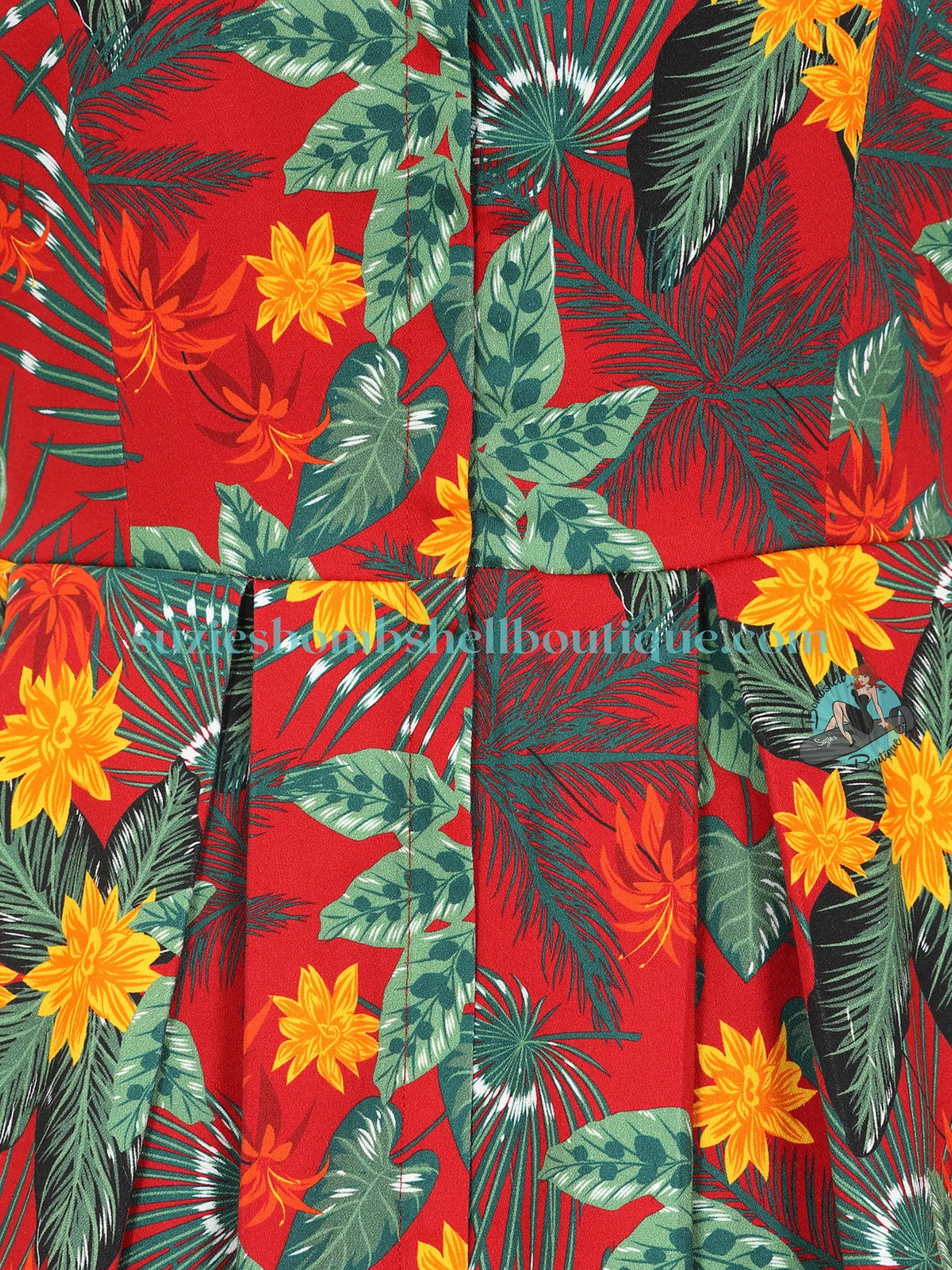 Collectif Jill Jungle Floral Swing Dress